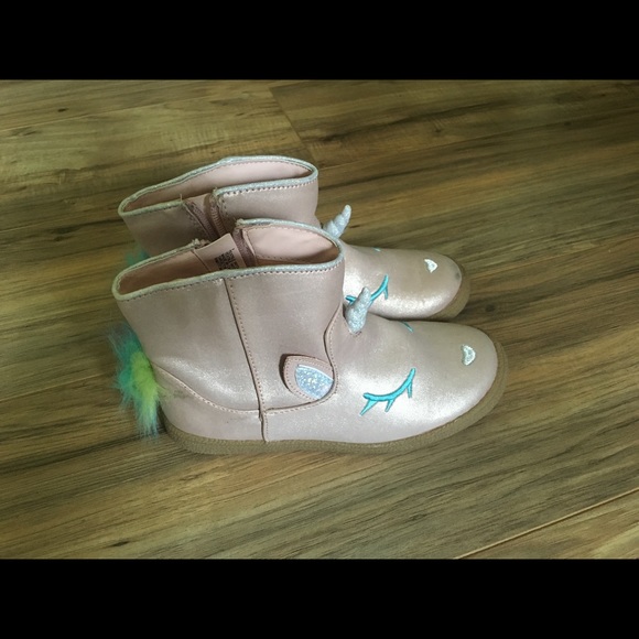 Cat & Jack Shoes Sale Nwt Girls Cat Jack Unicorn Ankle Boots Sz